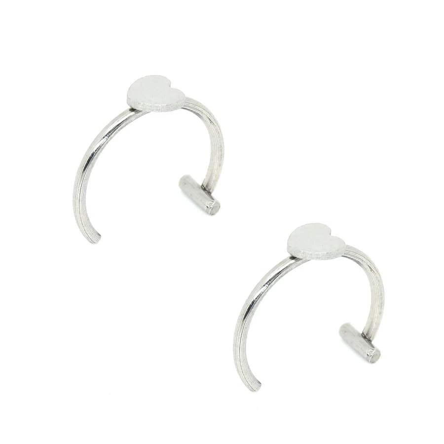 2 pièces à la mode 10mm en acier inoxydable Punk Clip sur faux Piercing nez enveloppement lèvres anneaux unisexe nez anneau femmes hommes Tusk corps bijoux — 10/10