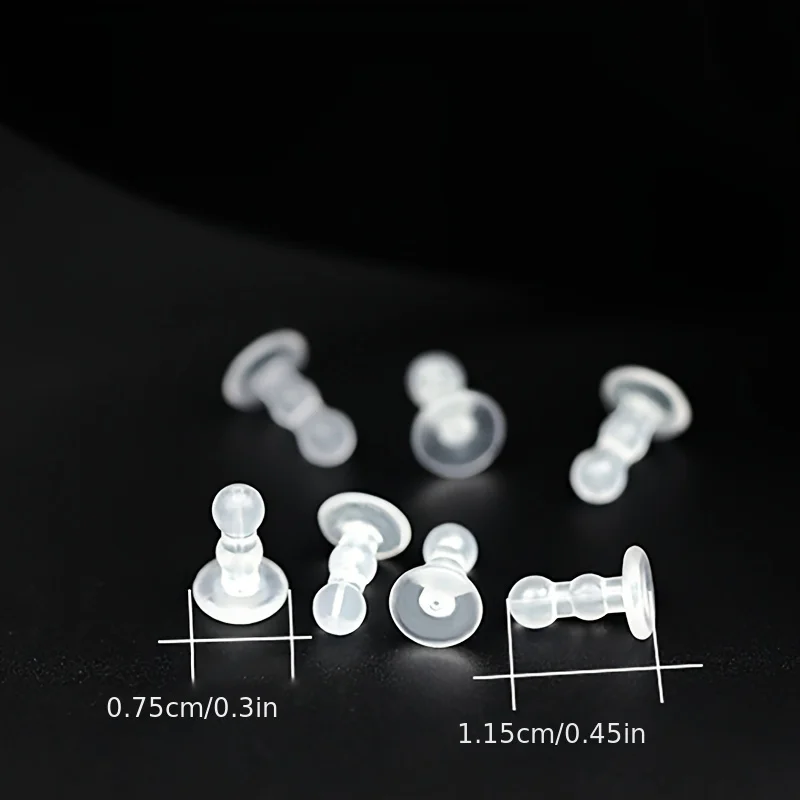 Coussinet d'oreille en Silicone, boucle d'oreille anti-perçage, bouchon d'oreille à couverture complète, boucle d'oreille de sécurité arrière pour la Production de bricolage, Production de bijoux — 4/8