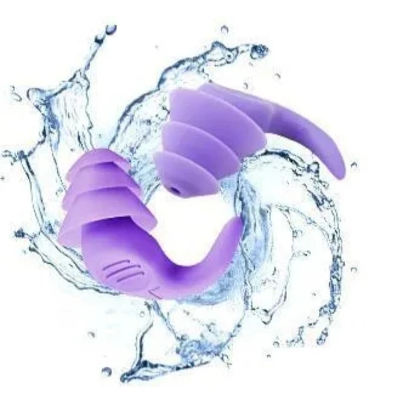 1 paire de bouchons d'oreilles anti-bruit, isolation phonique, Protection d'oreille, pour dormir, natation, voyage, réduction du bruit, étanche — 5/10
