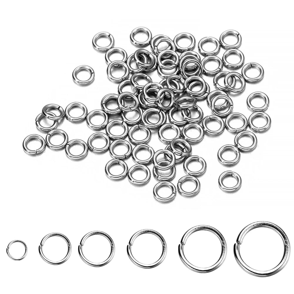 Anneaux fendus en acier inoxydable pour diabétique, boucles simples ouvertes, connecteurs pour bijoux à bricoler soi-même, résultats exécutifs, accessoires, 3-25mm, 30-200 pièces