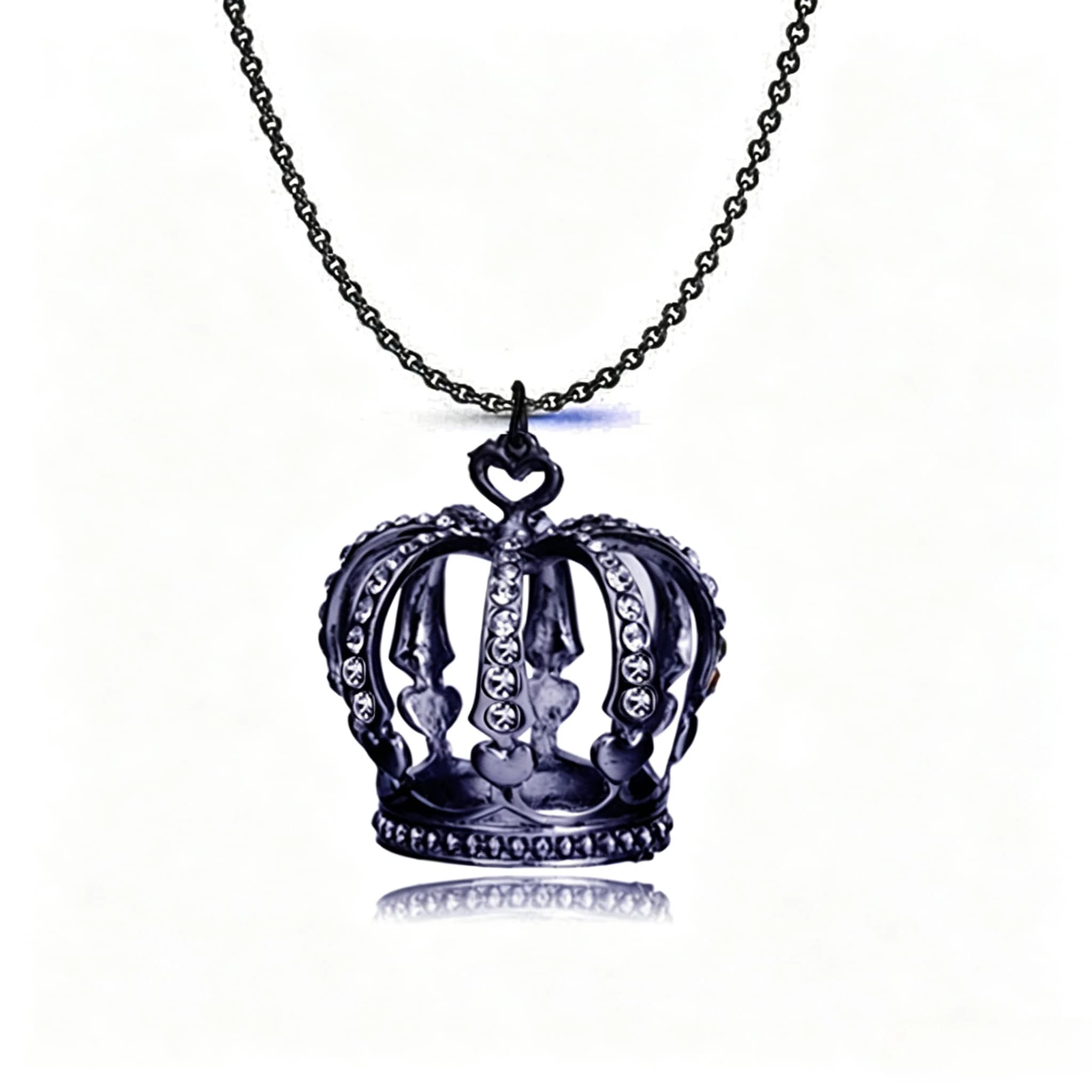 Collier pendentif couronne élégant, grande chaîne de clavicule, chaîne de pull, accessoire de bijoux à la mode, plusieurs couleurs, cadeau pour femmes et filles — 10/10