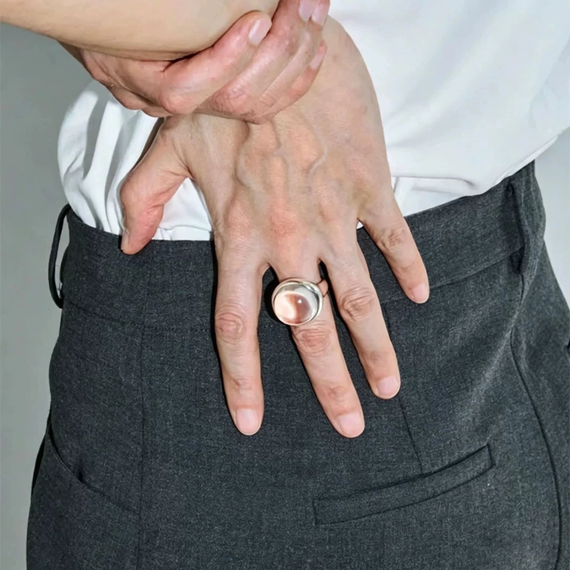 XIYANIKE – bagues réglables en cristal transparent élégantes pour femmes et filles, nouveaux bijoux à la mode, cadeau de fête, vente en gros — 5/6
