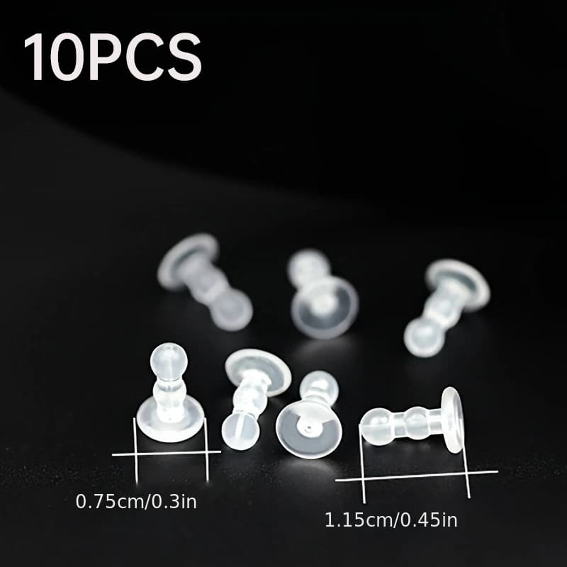 Coussinet d'oreille en Silicone, boucle d'oreille anti-perçage, bouchon d'oreille à couverture complète, boucle d'oreille de sécurité arrière pour la Production de bricolage, Production de bijoux — 8/8