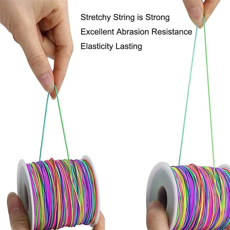 Corde de Bracelet extensible de 1mm, cordon élastique arc-en-ciel robuste pour la fabrication de bijoux, colliers, perles et artisanat — 3/10
