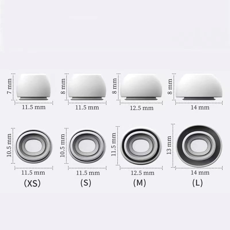 Embouts pour Airpods Pro 1/2 oreillettes coque en silicone trou de soulagement de la pression bouchons d'oreille coussin embouts écouteurs Air Pods Pro — 3/10
