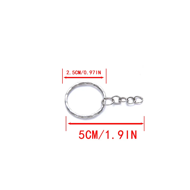 Anneau plat 25 mm * 50 pièces, boucle circulaire en métal, anneau rond, boucle lisse pour chien, anneau circulaire gaufré, boucle de suspension, crochet de suspension — 5/6