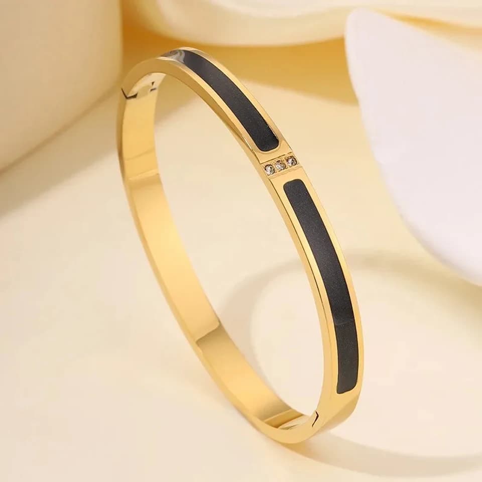 ZAKOL 5/1 pièces ensemble de bracelets en acier inoxydable incrusté de zircone scintillante pour femmes bracelets empilables mode ne se décolore pas bijoux cadeau — 10/10