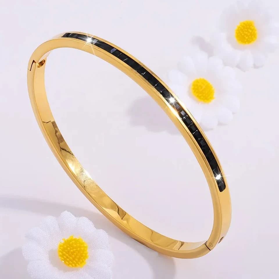 ZAKOL 5/1 pièces ensemble de bracelets en acier inoxydable incrusté de zircone scintillante pour femmes bracelets empilables mode ne se décolore pas bijoux cadeau — 8/10