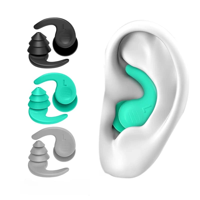 1 paire de bouchons d'oreilles anti-bruit, isolation phonique, Protection d'oreille, pour dormir, natation, voyage, réduction du bruit, étanche
