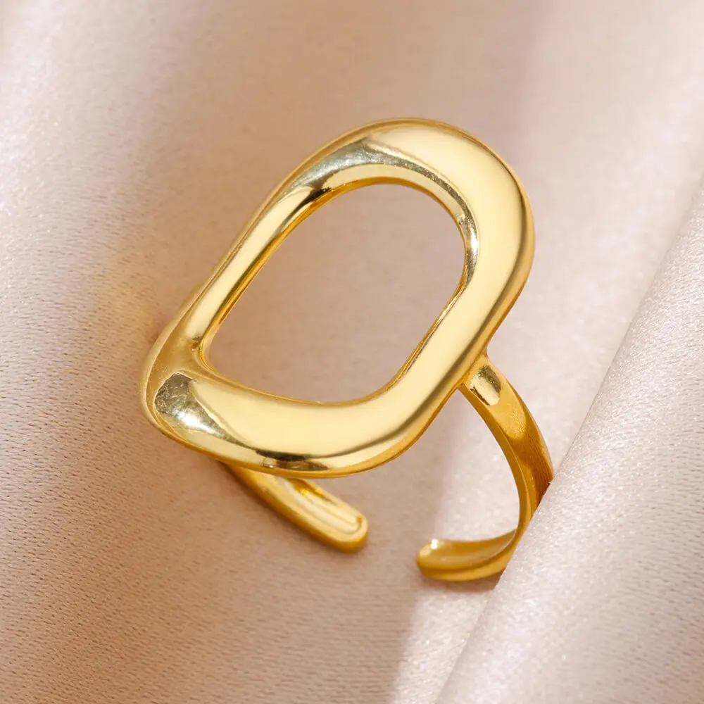 Bagues en acier inoxydable 316L pour femmes, couleur or, ne se décolore jamais, bagues classiques de luxe, bagues de couple de mariage, bijoux, livraison gratuite — 4/10