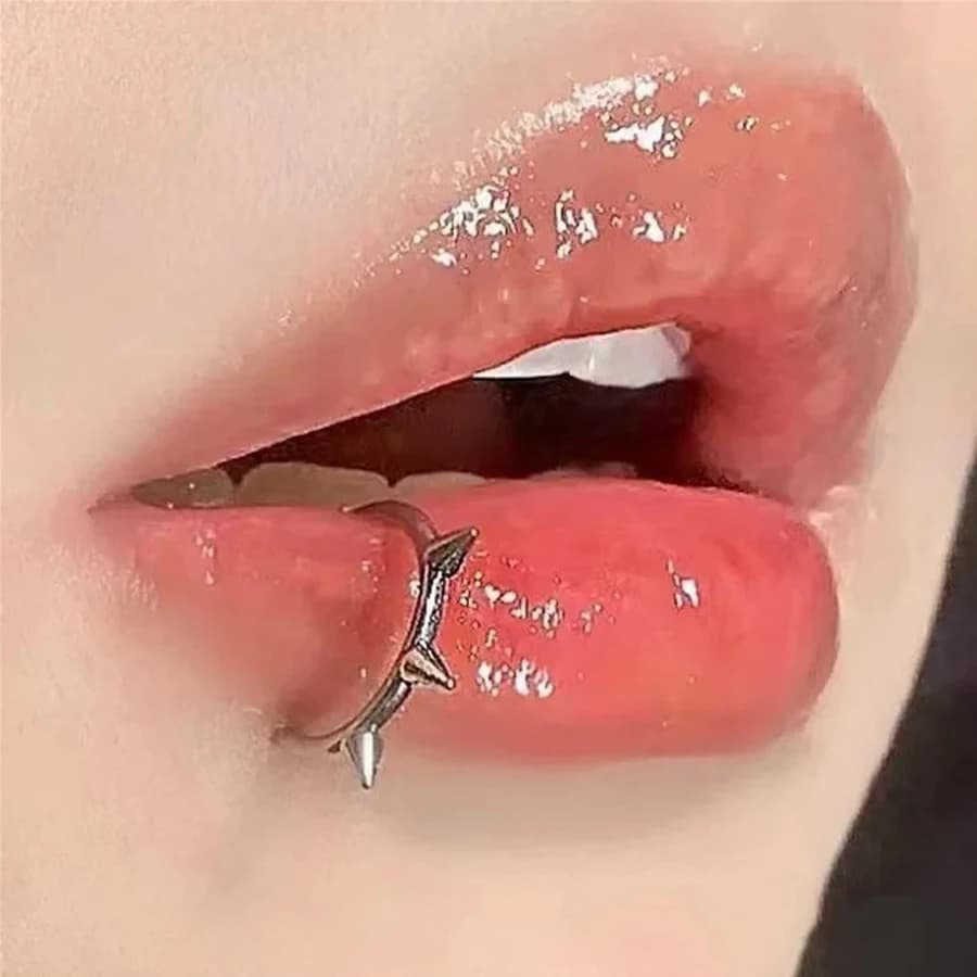 2 pièces à la mode 10mm en acier inoxydable Punk Clip sur faux Piercing nez enveloppement lèvres anneaux unisexe nez anneau femmes hommes Tusk corps bijoux — 6/10