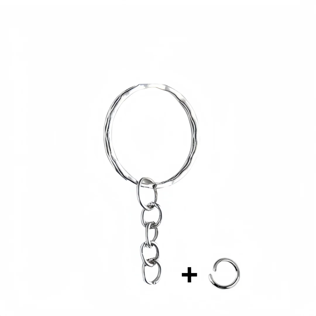 Anneau plat 25 mm * 50 pièces, boucle circulaire en métal, anneau rond, boucle lisse pour chien, anneau circulaire gaufré, boucle de suspension, crochet de suspension — 4/6