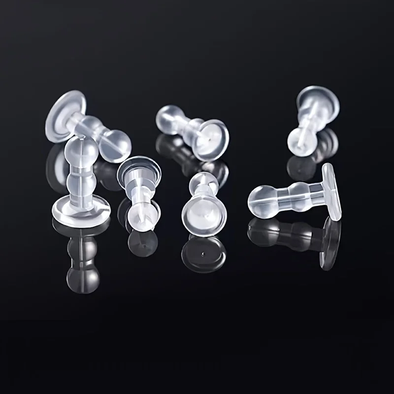 Coussinet d'oreille en Silicone, boucle d'oreille anti-perçage, bouchon d'oreille à couverture complète, boucle d'oreille de sécurité arrière pour la Production de bricolage, Production de bijoux — 5/8