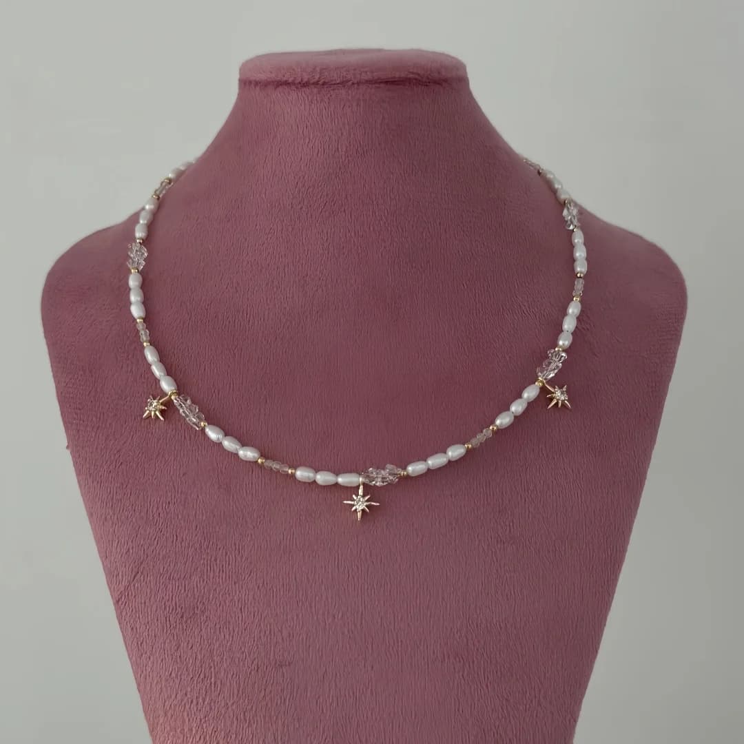 Collier de perles minimaliste pour femmes, nouveau Style, sensation de luxe, pompon, ton froid, Feng Shui, Xiaomi, chaîne de collier français — 6/10