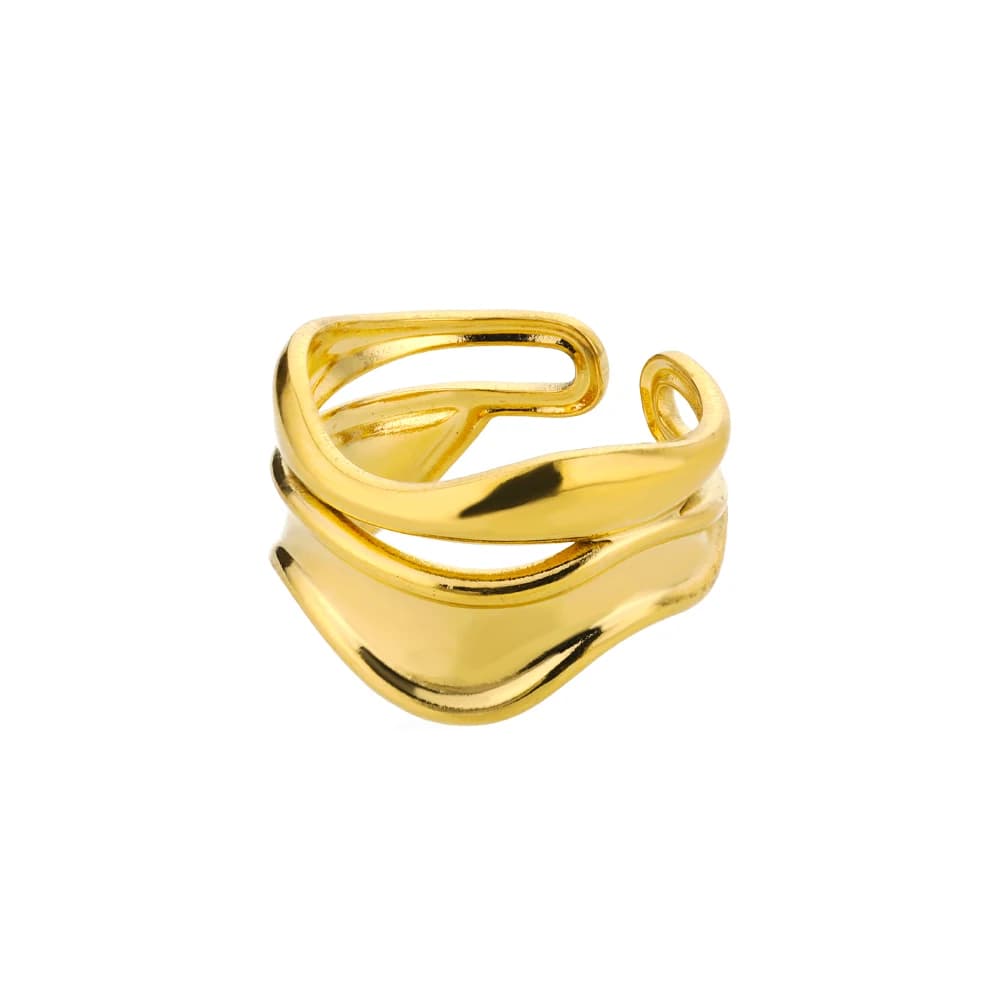 Bagues en acier inoxydable 316L pour femmes, couleur or, ne se décolore jamais, bagues classiques de luxe, bagues de couple de mariage, bijoux, livraison gratuite — 9/10