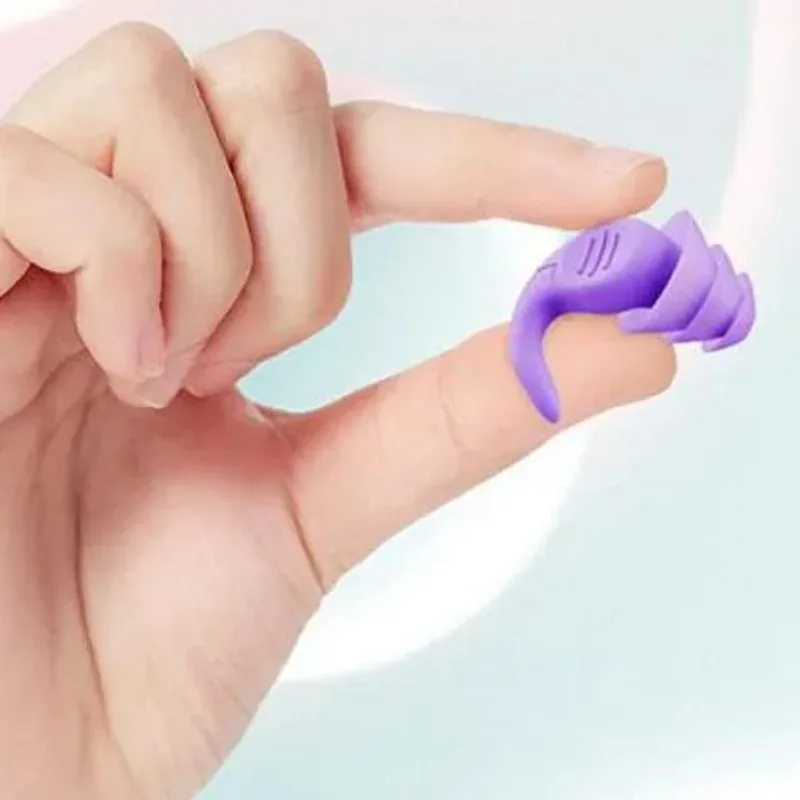 1 paire de bouchons d'oreilles anti-bruit, isolation phonique, Protection d'oreille, pour dormir, natation, voyage, réduction du bruit, étanche — 4/10
