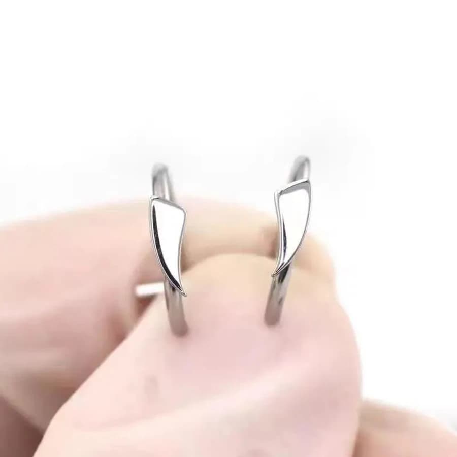 2 pièces à la mode 10mm en acier inoxydable Punk Clip sur faux Piercing nez enveloppement lèvres anneaux unisexe nez anneau femmes hommes Tusk corps bijoux — 5/10